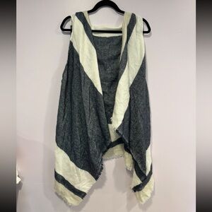 Blue and white striped Francesca’s scarf cardigan